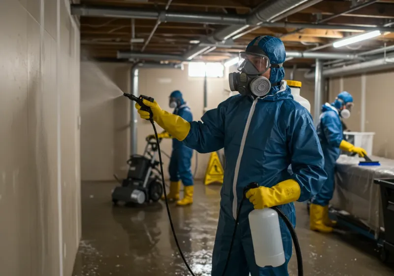 Basement Sanitization and Antimicrobial Treatment process in Oceano, CA