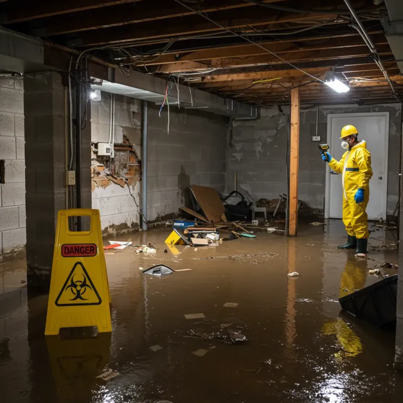 Flooded Basement Electrical Hazard in Oceano, CA Property